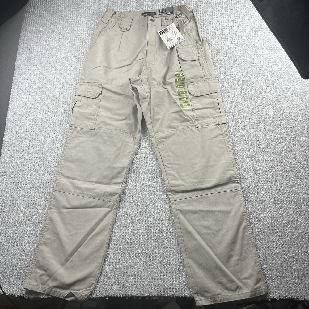 5.11 Tactical Series Mens 32x34 Khaki Tan Cotton Canvas Cargo Pants 74251 NWT